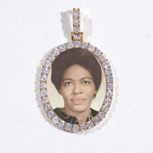 3D Oval Custom Picture Pendant