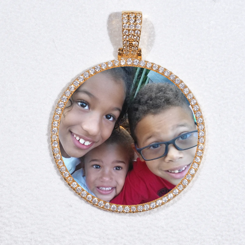 MEDIUM 3D CIRCLE CUSTOM PICTURE PENDANT