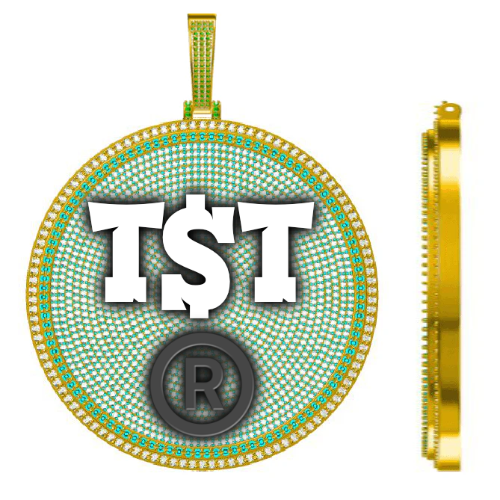 CUSTOM LETTER NECKLACE 3D BIG DISC