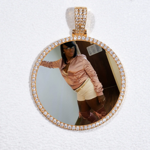 MEDIUM 3D CIRCLE CUSTOM PICTURE PENDANT