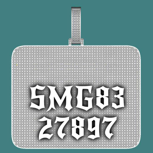CUSTOM LETTER NECKLACE 3D BIG SQUARE