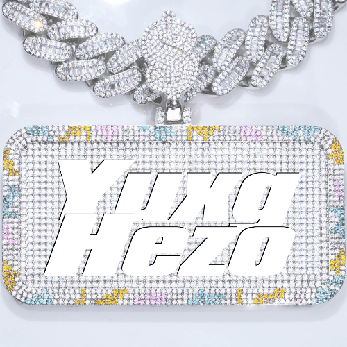 CUSTOM LETTER NECKLACE 3D COLORFUL SQUARE