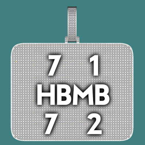 CUSTOM LETTER NECKLACE 3D BIG SQUARE