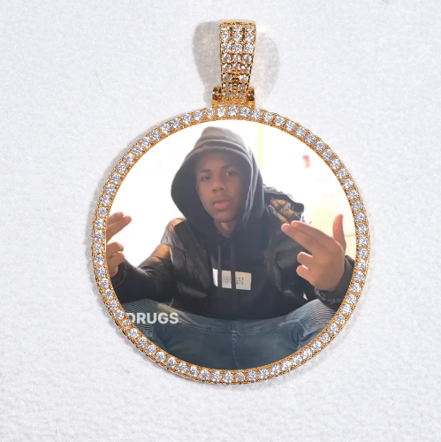 MEDIUM 3D CIRCLE CUSTOM PICTURE PENDANT