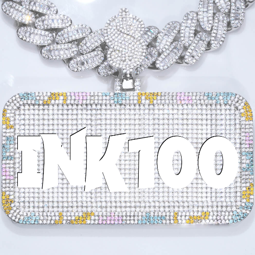 CUSTOM LETTER NECKLACE 3D COLORFUL SQUARE