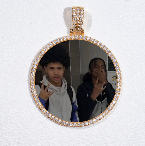 MEDIUM 3D CIRCLE CUSTOM PICTURE PENDANT