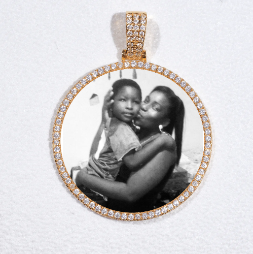 MEDIUM 3D CIRCLE CUSTOM PICTURE PENDANT