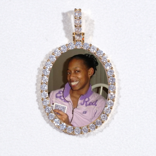 3D Oval Custom Picture Pendant