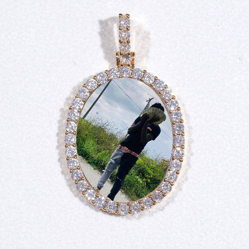 3D Oval Custom Picture Pendant