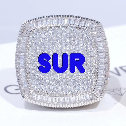 CUSTOM LETTER 3D ICED RING