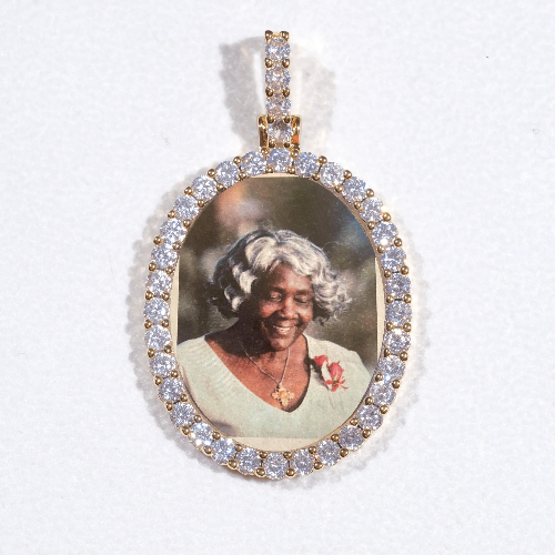 3D Oval Custom Picture Pendant