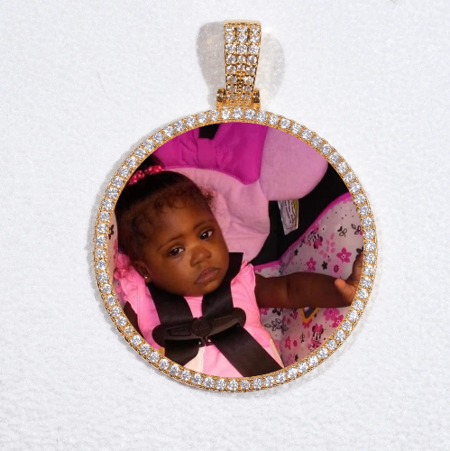 MEDIUM 3D CIRCLE CUSTOM PICTURE PENDANT