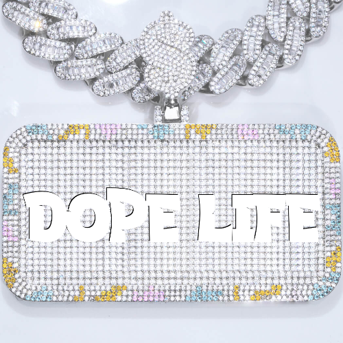CUSTOM LETTER NECKLACE 3D COLORFUL SQUARE