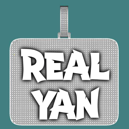 CUSTOM LETTER NECKLACE 3D BIG SQUARE