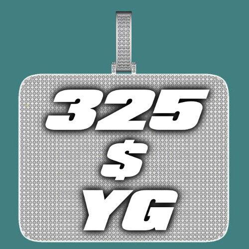 CUSTOM LETTER NECKLACE 3D BIG SQUARE