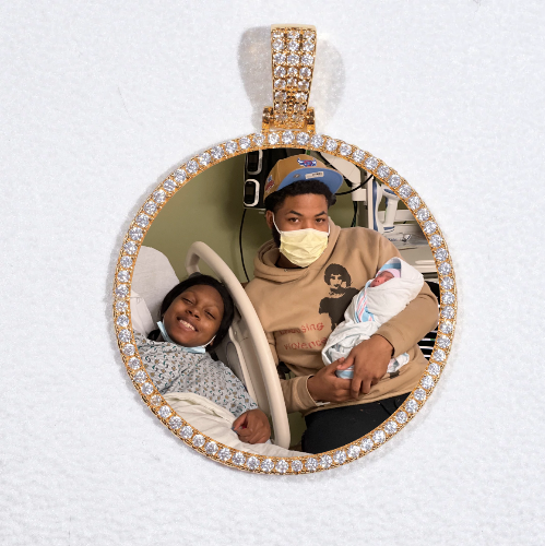 MEDIUM 3D CIRCLE CUSTOM PICTURE PENDANT
