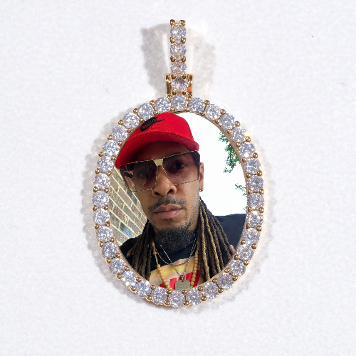 3D Oval Custom Picture Pendant