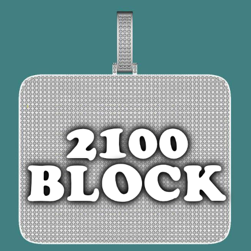 CUSTOM LETTER NECKLACE 3D BIG SQUARE