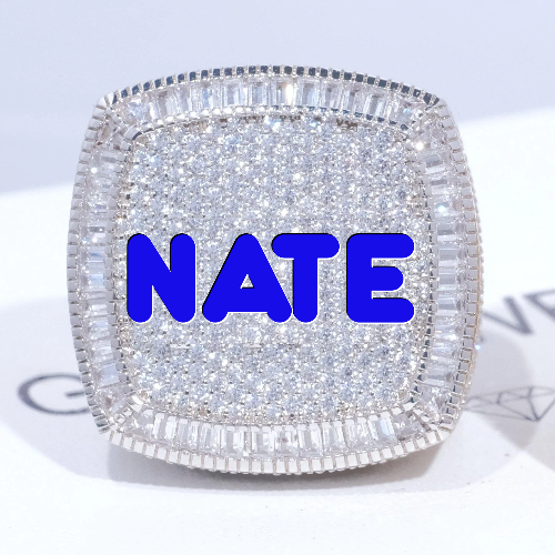 CUSTOM LETTER 3D ICED RING