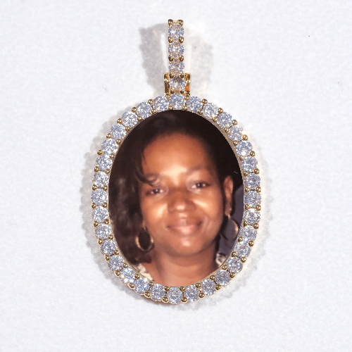 3D Oval Custom Picture Pendant