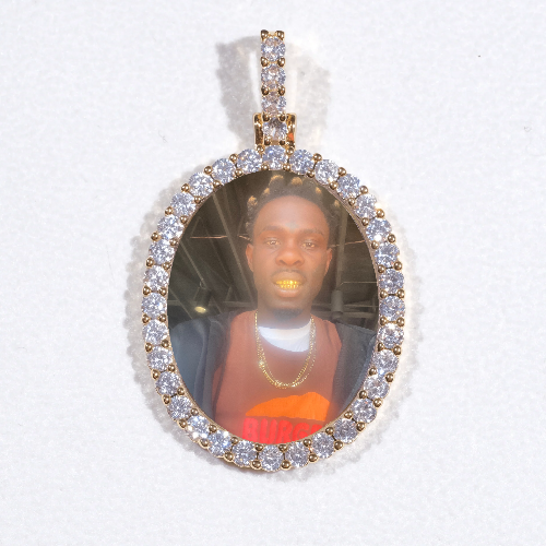 3D Oval Custom Picture Pendant