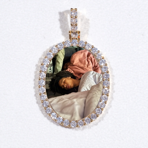 3D Oval Custom Picture Pendant