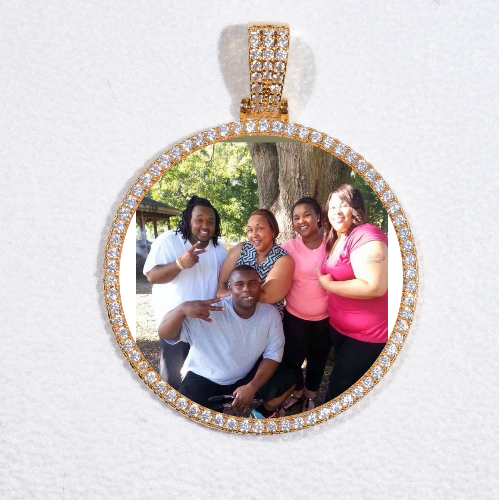 MEDIUM 3D CIRCLE CUSTOM PICTURE PENDANT