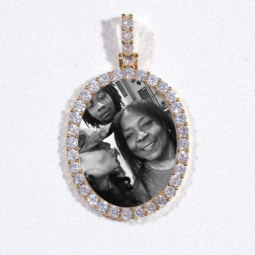 3D Oval Custom Picture Pendant