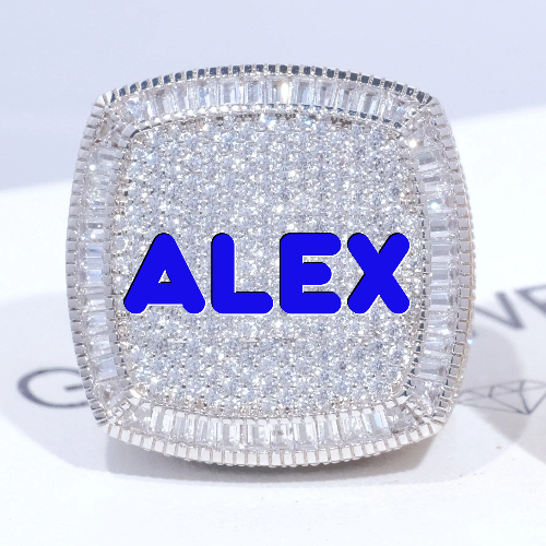 CUSTOM LETTER 3D ICED RING
