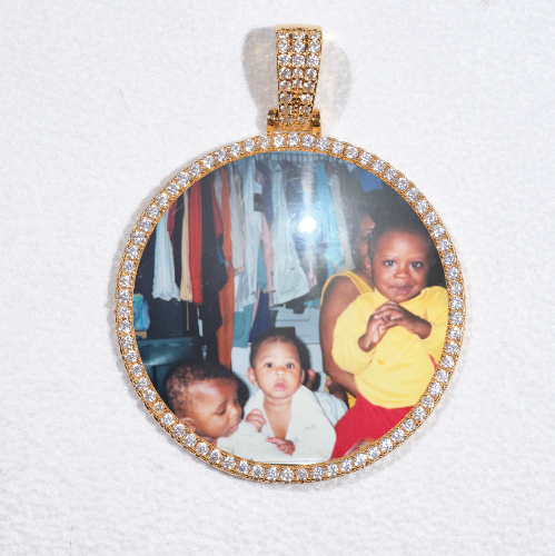 MEDIUM 3D CIRCLE CUSTOM PICTURE PENDANT
