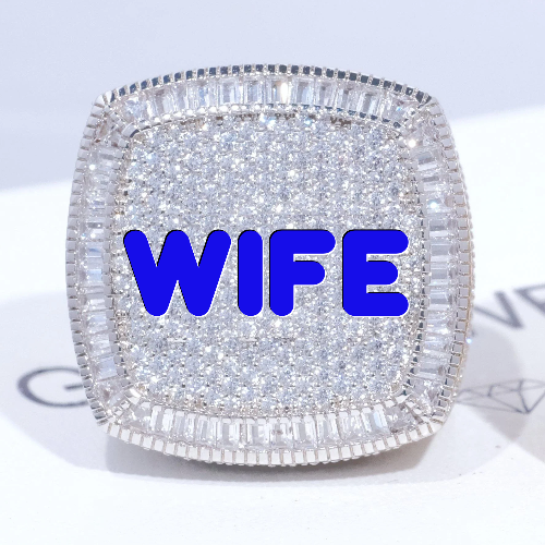 CUSTOM LETTER 3D ICED RING