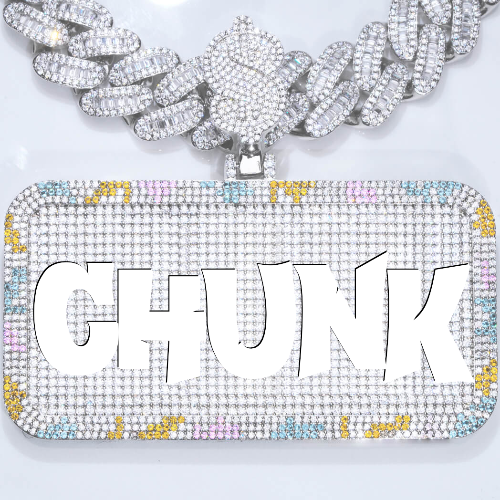 CUSTOM LETTER NECKLACE 3D COLORFUL SQUARE