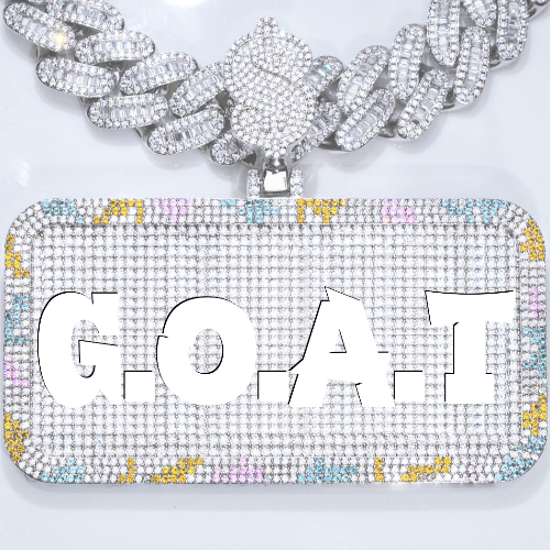 CUSTOM LETTER NECKLACE 3D COLORFUL SQUARE