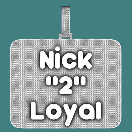 CUSTOM LETTER NECKLACE 3D BIG SQUARE