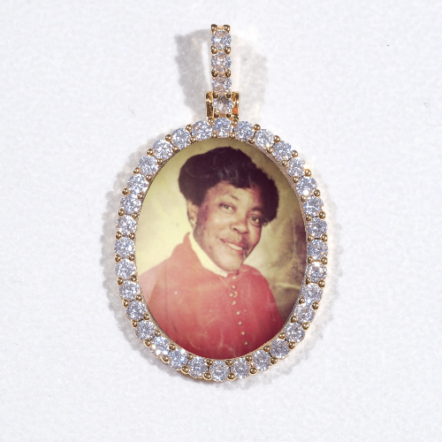 3D Oval Custom Picture Pendant
