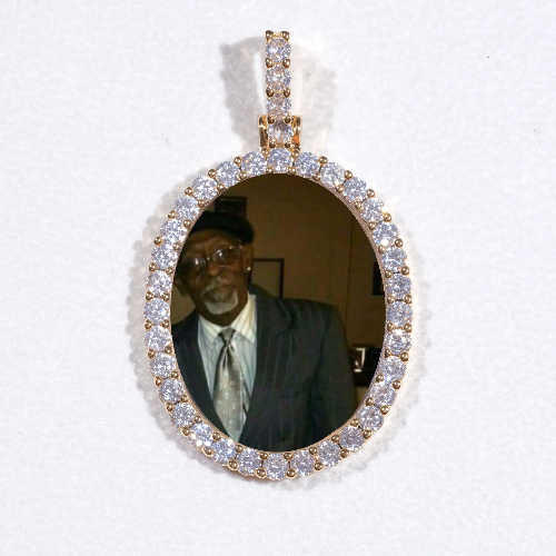 3D Oval Custom Picture Pendant