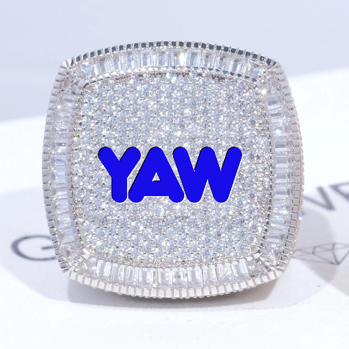 CUSTOM LETTER 3D ICED RING