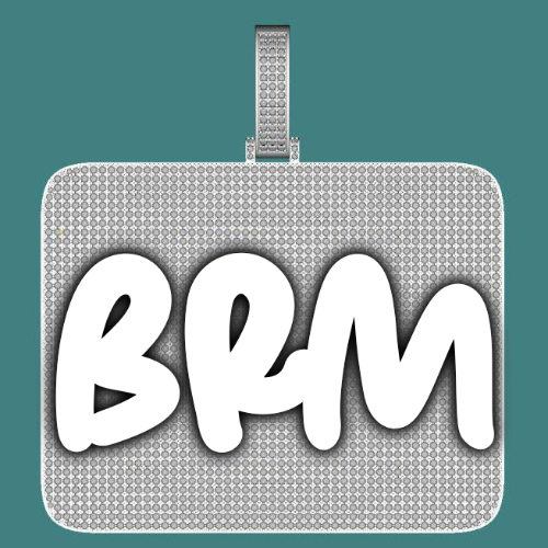 CUSTOM LETTER NECKLACE 3D BIG SQUARE