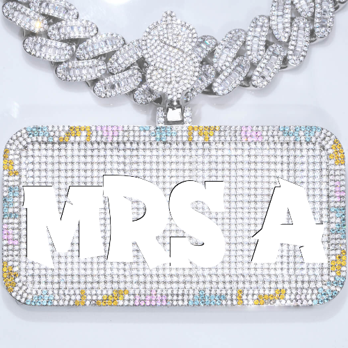 CUSTOM LETTER NECKLACE 3D COLORFUL SQUARE