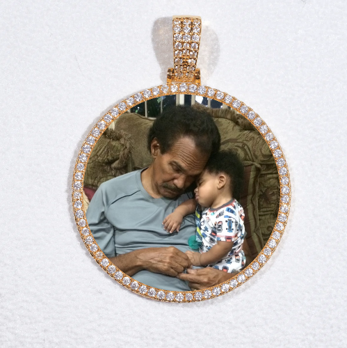 MEDIUM 3D CIRCLE CUSTOM PICTURE PENDANT