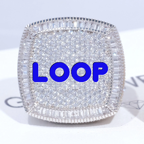 CUSTOM LETTER 3D ICED RING