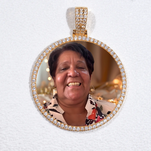 MEDIUM 3D CIRCLE CUSTOM PICTURE PENDANT