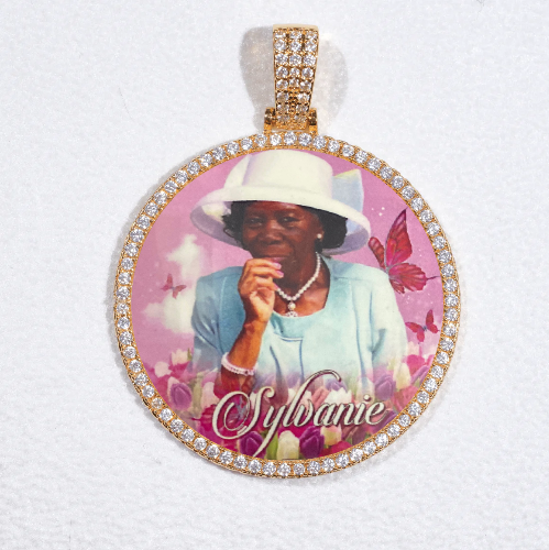 MEDIUM 3D CIRCLE CUSTOM PICTURE PENDANT