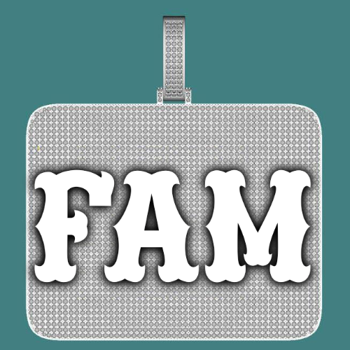 CUSTOM LETTER NECKLACE 3D BIG SQUARE