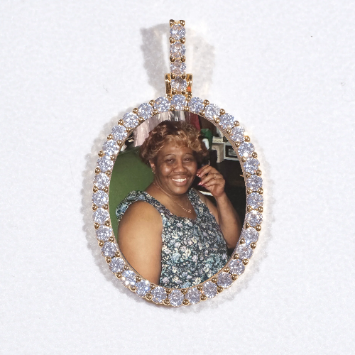 3D Oval Custom Picture Pendant
