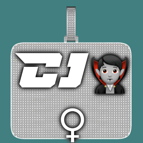 CUSTOM LETTER NECKLACE 3D BIG SQUARE
