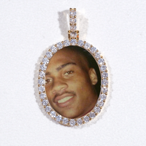 3D Oval Custom Picture Pendant