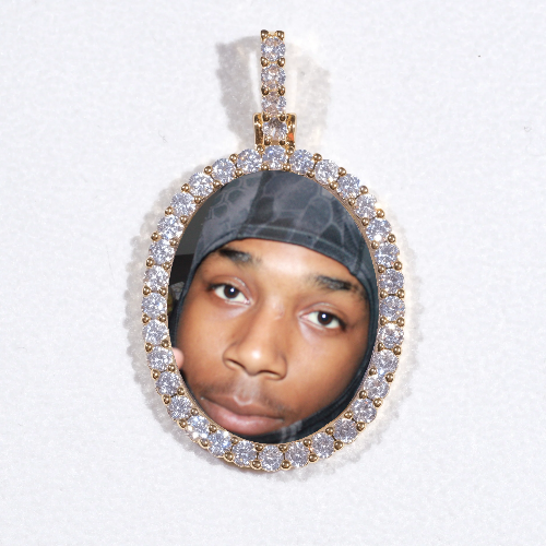 3D Oval Custom Picture Pendant