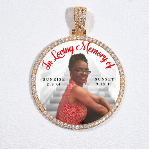 MEDIUM 3D CIRCLE CUSTOM PICTURE PENDANT