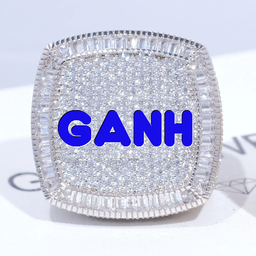 CUSTOM LETTER 3D ICED RING